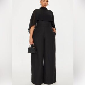 Elegant Black Wide-Leg Pants